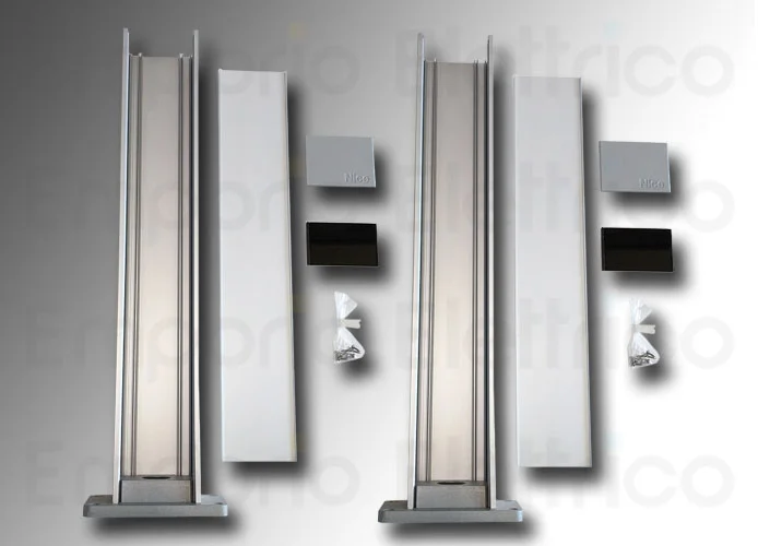 nice 2pz columna de aluminio h= 500mm para 1 fotocélulas medium/large era post pph1