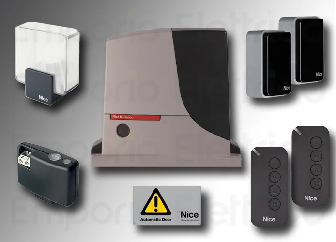 nice kit automatización de puertas correderas 24v robus 1000  rb1000bdkce