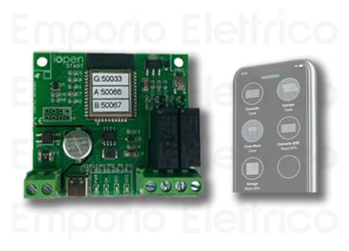 iopen apertura remota ilimitada para smartphone e internet 12/24v 230v iopen start
