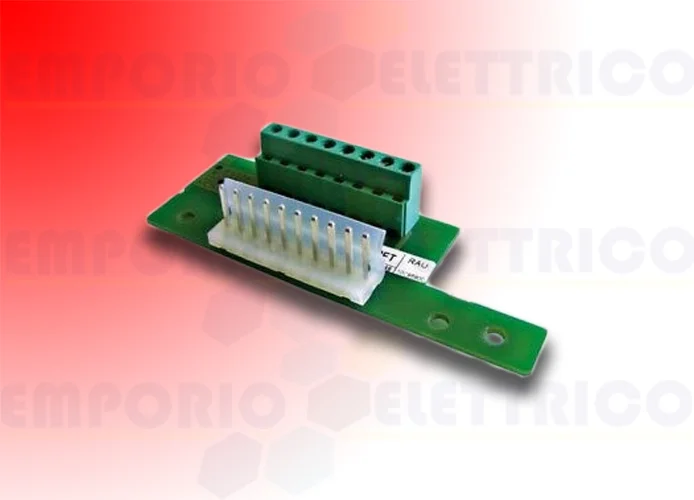 bft cableado de control de tarjeta receptor enchufable bft rau 2600807 p111449