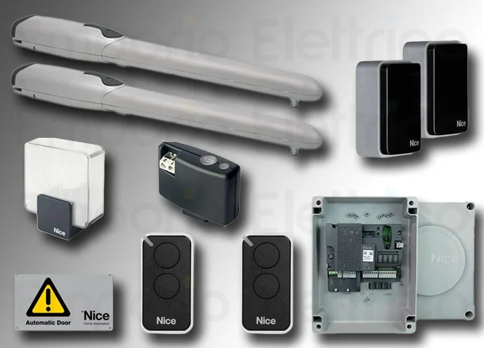 nice kit automatización cancelas batientes wingo4kit bd wingo4bdkce