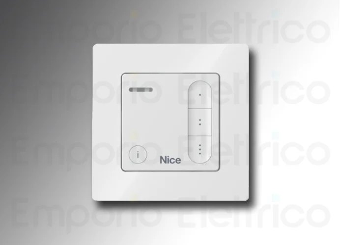 nice transmisor bidireccional de pared, 3 canales, blanco domi3wc