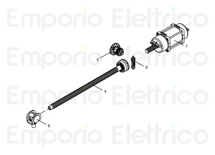 beninca ricambio ingranaggio sblocco assemblato bob per bob 9686872