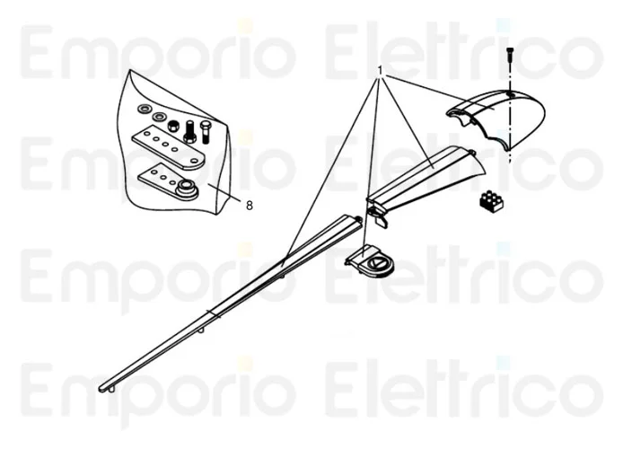beninca ricambio blister staffe x bob 230v per bob 9686875