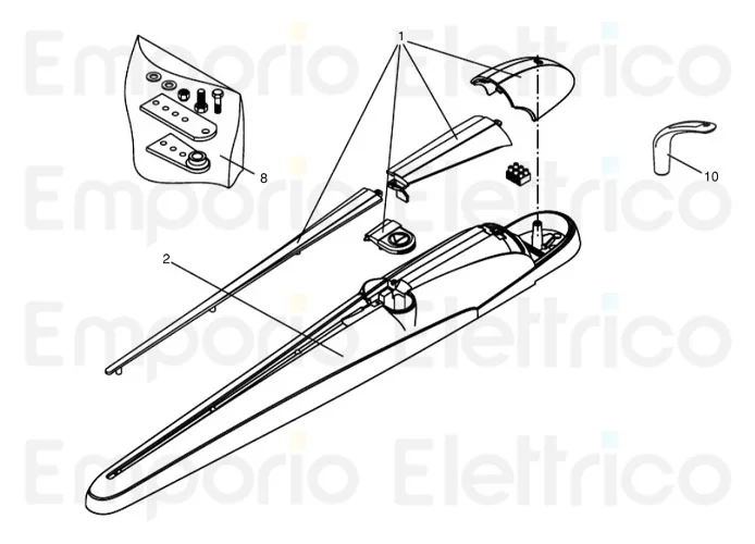 beninca ricambio coperture plastiche bob30 per per bob3024 9686769