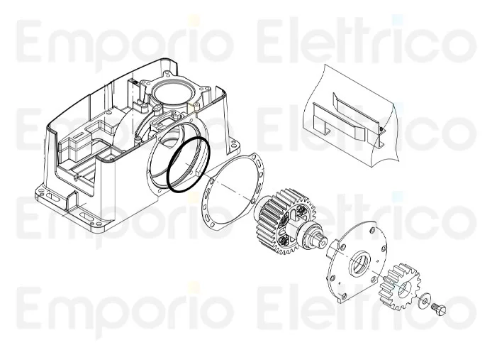 beninca ricambio carter rid. vern. x bull424-624 ral7004 968601944