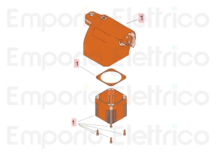 faac ricambio corpo e calotta 412 sx nero texturized 63003280