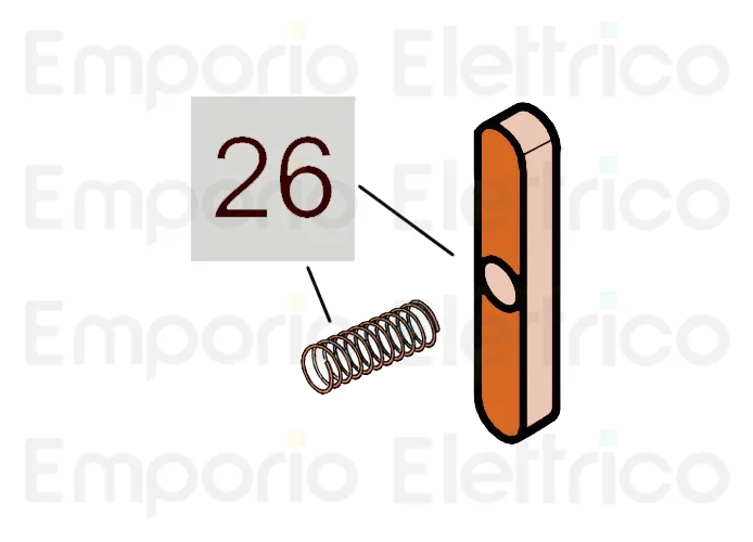 faac ricambio gruppo linguetta di traino e molla 746/8 63003337