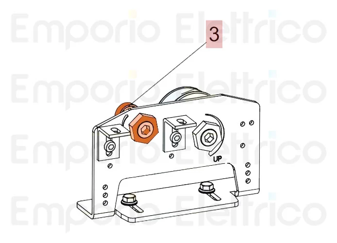 faac ricambio gruppo rullino di appoggio 930 7061545