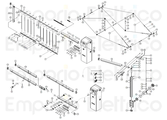fadini Ersatzteil der Stange r532 aus Aluminium 2,10 m für bayt 980 97124
