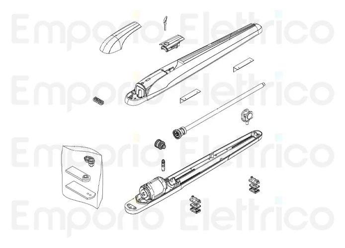 beninca Ersatzteil des Motors für bob5 230v mit unterer Abdeckung für bob50m 9688199