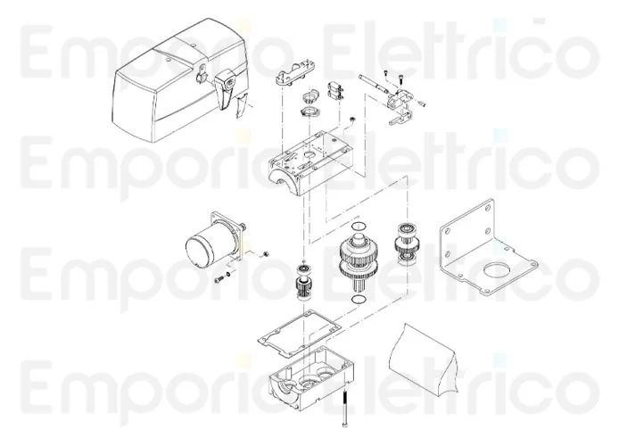 beninca Ersatzteil des elektrischen Motors für du.45e24 - vn.45e24 9686167