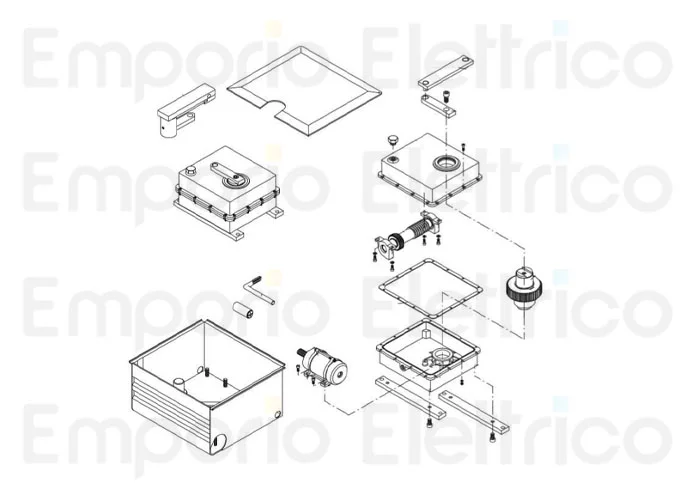 beninca Ersatzteil Entriegelung + Hebel für Kasten du.110/90 9686018
