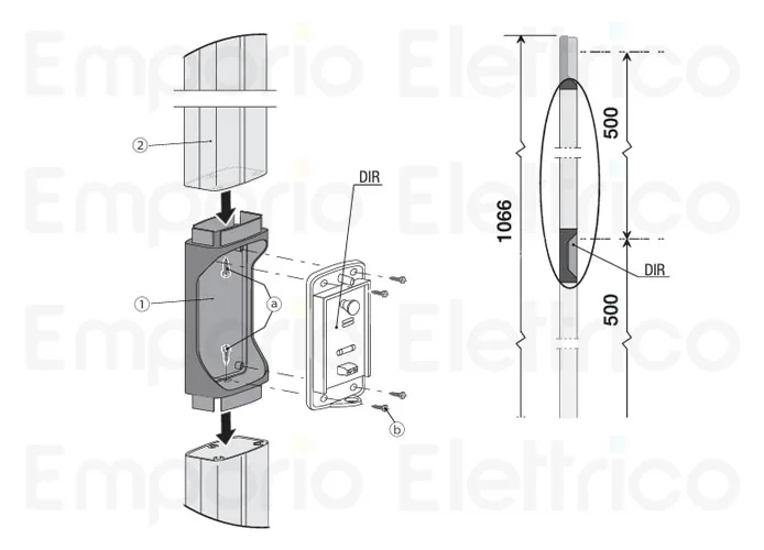 came Verlängerungsteil aus Standsäulen h = 500 mm 001dir-p dir-p