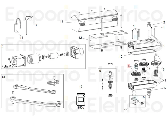 faac Ersatzteil der *p0477* 3 Reduzierungsgruppe 718002