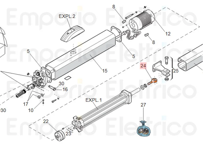faac Ersatzteil des männlichen Gelenks m12 7073025