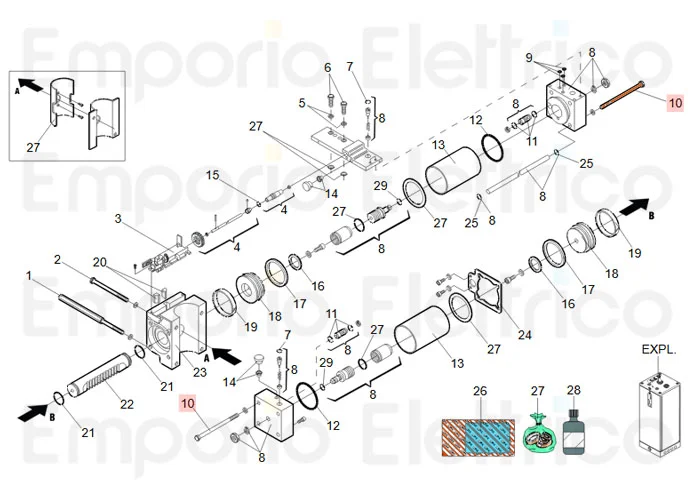 faac Ersatzteil te 10x150 5737 inox 7011355