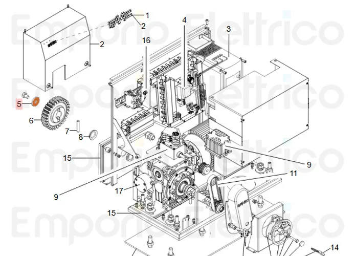 faac Ersatzteil der Unterlegscheibe spec.10,5x35x4 cat.a z 7030185