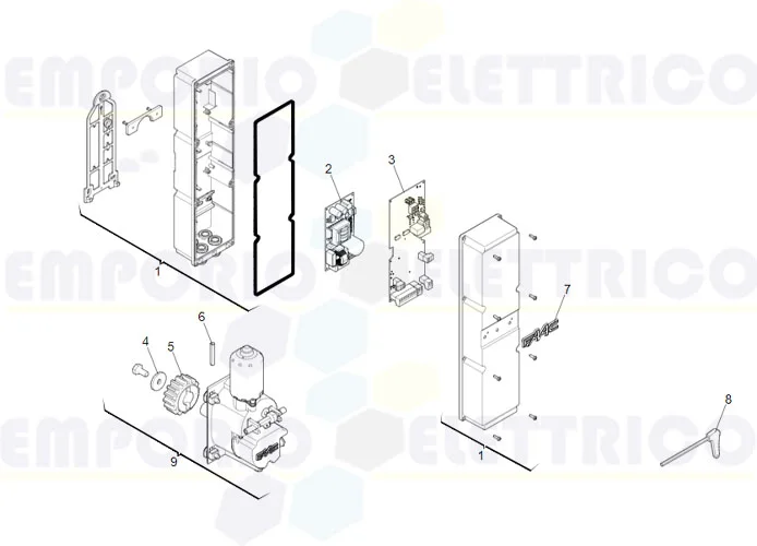 faac Seite Ersatzteile des c4000i Motors