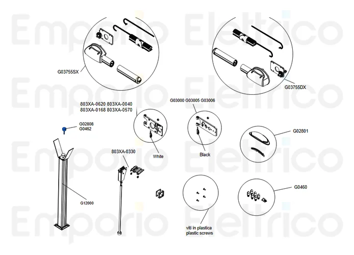 came spare part rubber rod stop g0462 119rir096