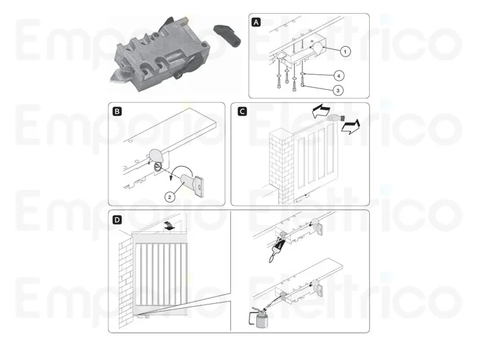came Entriegelungseinheit mit Dreikantschlüssel 001a4365 a4365